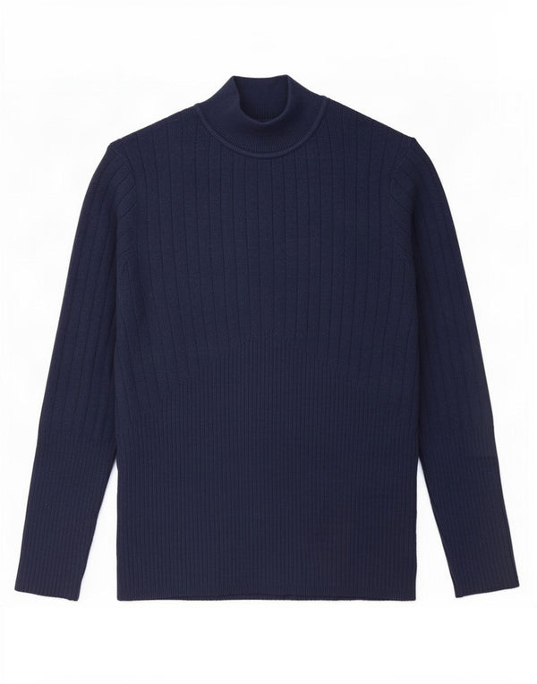 Marks & Spencer Pull col roulé pour femme UK 14 Large Bleu marine