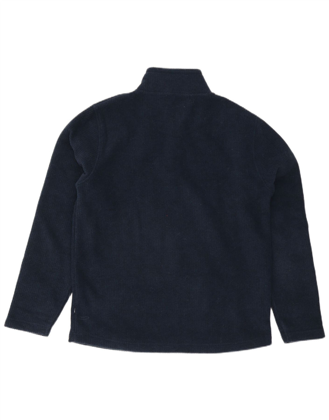 Weird Fish Mens Zip Neck Sweatshirt Jumper Large Navy Blue Polyester