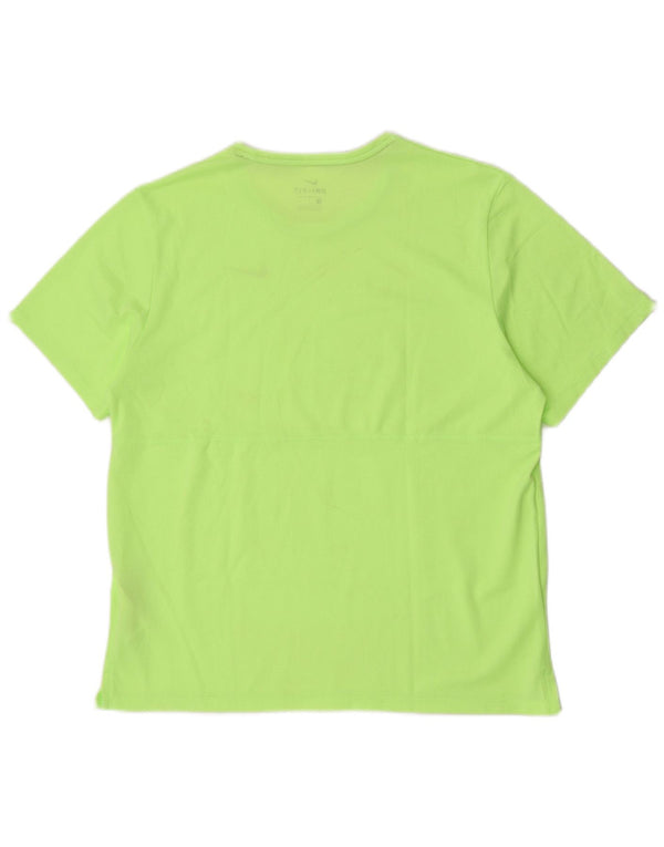 Nike Mens Dri Fit Running T-Shirt Top Large Green Polyester