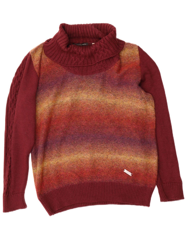 Damski sweter z golfem Rosanna Pellegrini IT 50 XL, bordowy