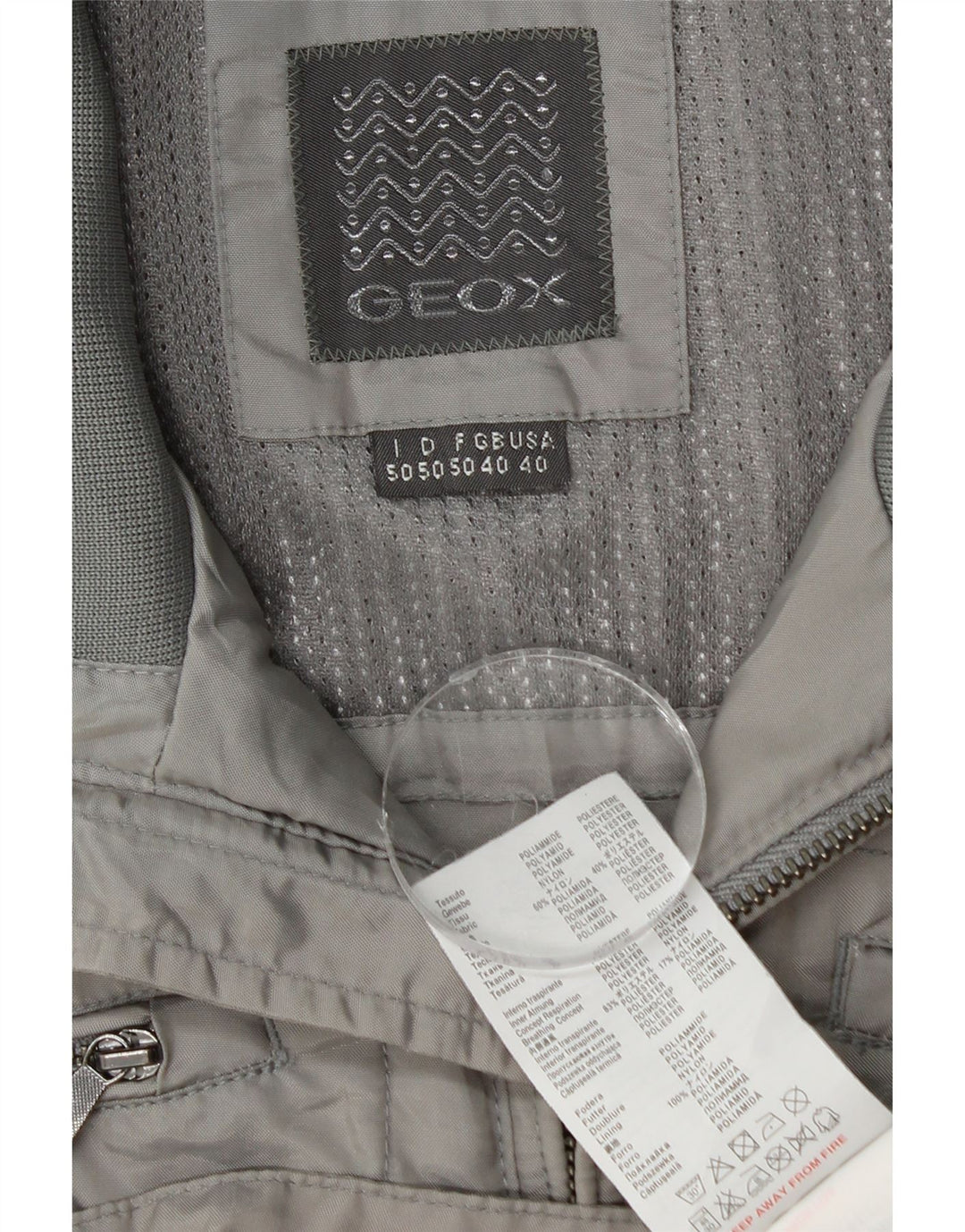 Geox Herre Utility Jacket UK 40 Large Grå Polyamid