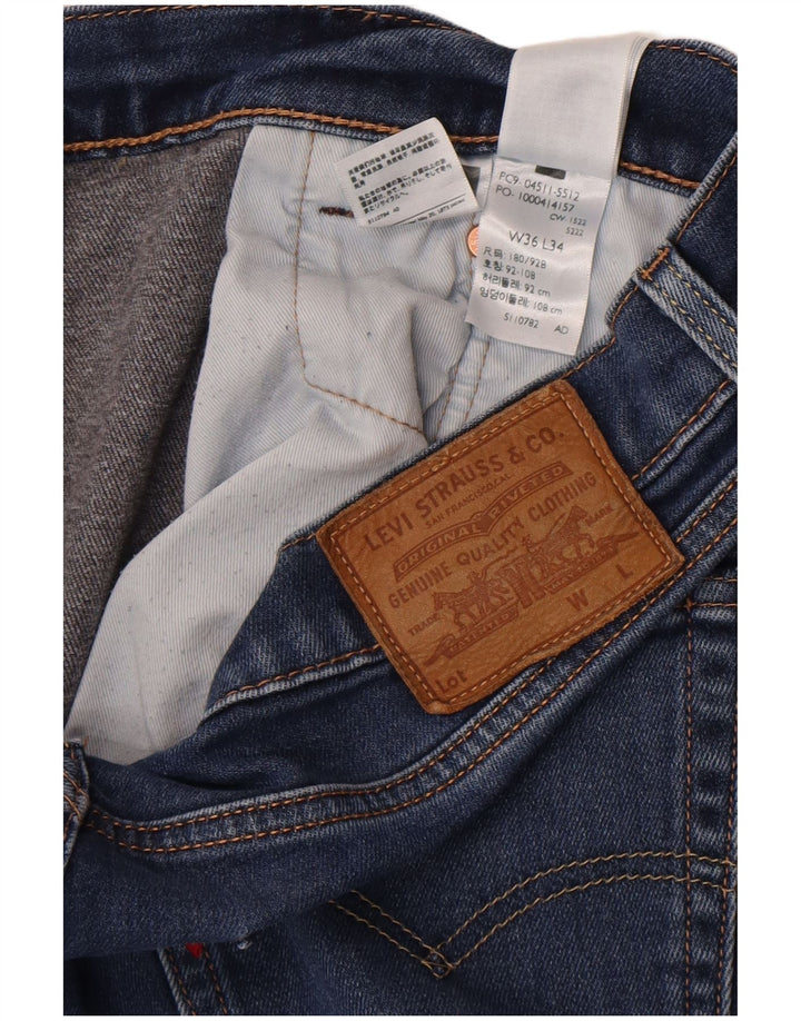 Levi's Herren Slim Jeans W36 L34 Blaue Baumwolle