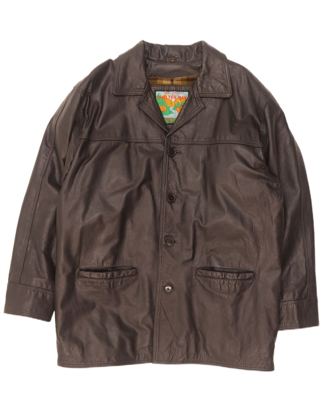Shelter Bay Herre læderjakke UK 42 XL Sort