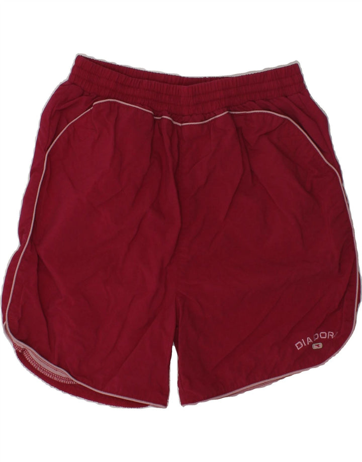 DIADORA Boys Sport Shorts 7-8 Years Red Nylon | Vintage Diadora | Thrift | Second-Hand Diadora | Used Clothing | Messina Hembry 