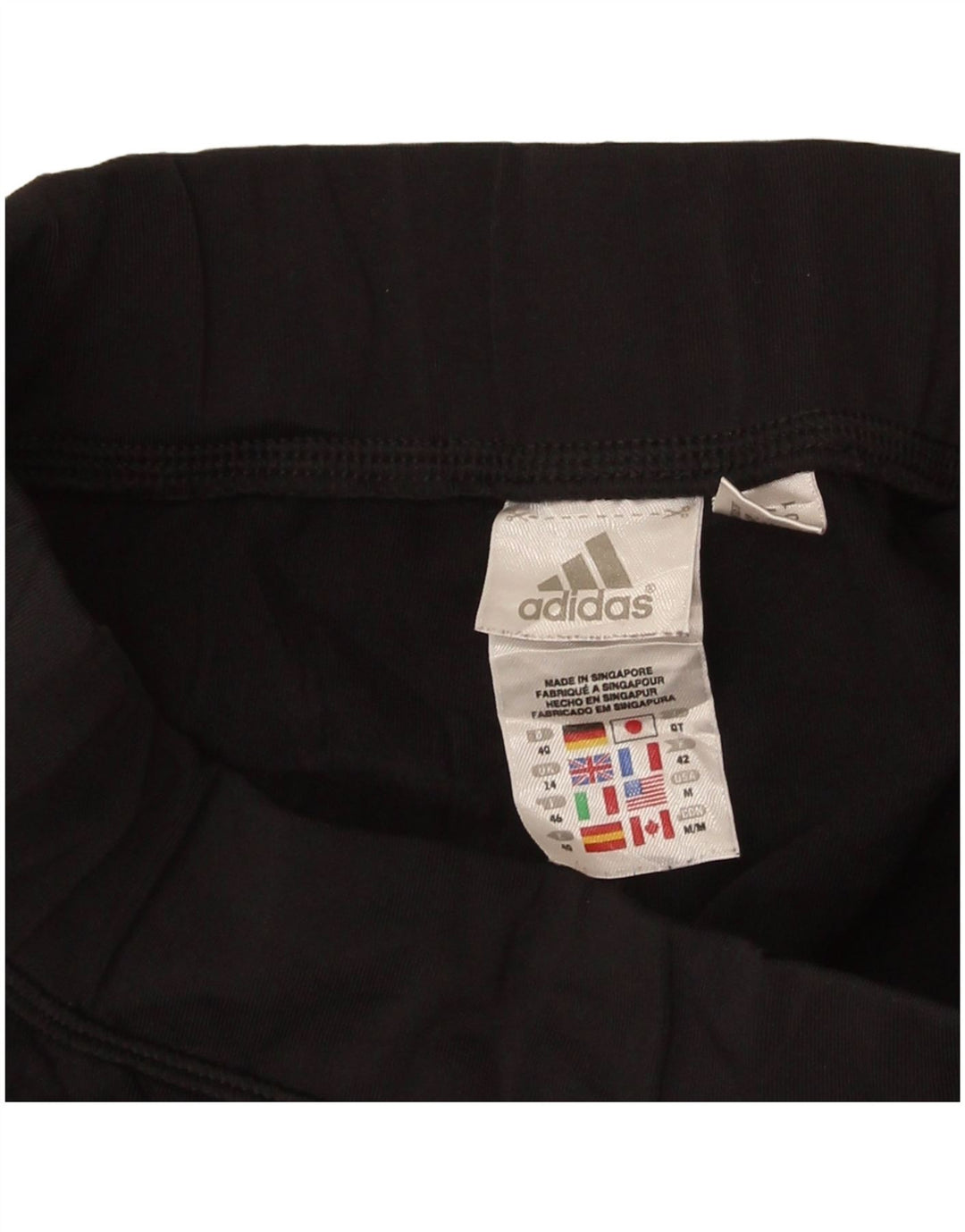 Adidas Dame Capri Leggings UK 14 Large Black Colourblock Polyester