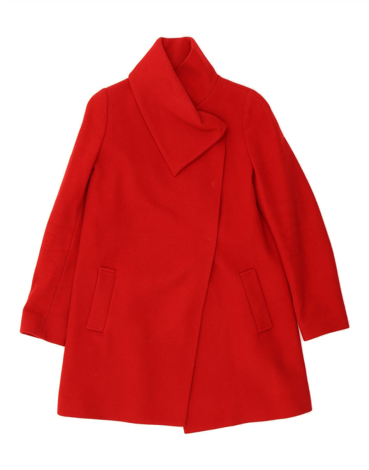 BENETTON Womens Overcoat IT 40 Small Red Wool Vintage Benetton and Second-Hand Benetton from Messina Hembry 