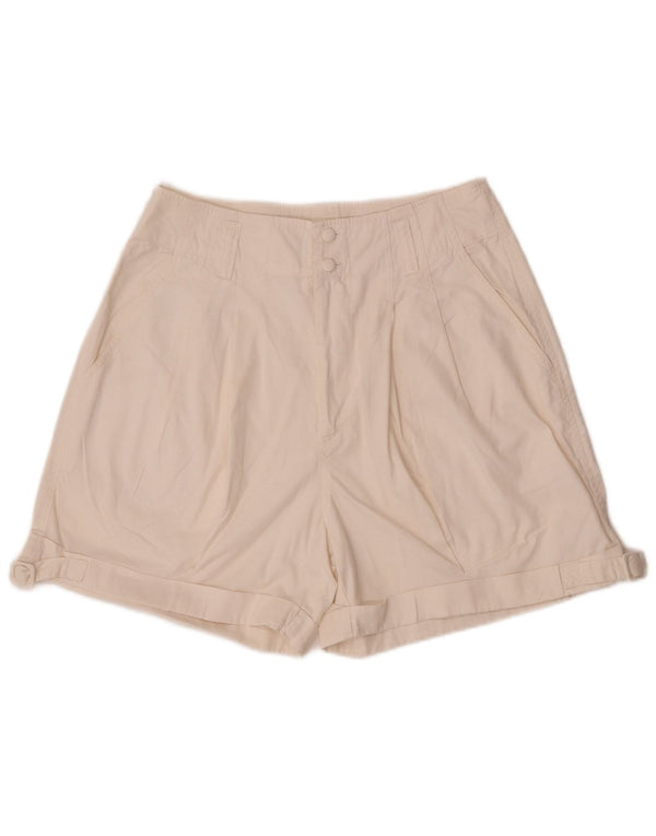 Vintage Womens High Waist Chino Shorts Medium W28 Off White