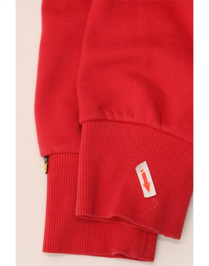 Felpa con cappuccio grafica da uomo Superdry Large rossa