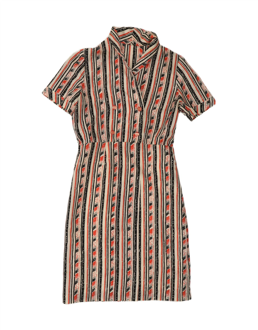 VINTAGE Womens Sheath Dress UK 16 Large Multicoloured Striped Vintage Vintage and Second-Hand Vintage from Messina Hembry 