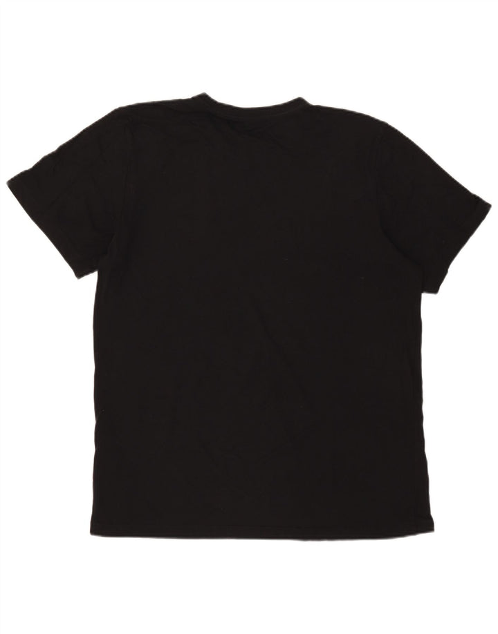 Nike Mens Camiseta Top Médio Algodão Preto