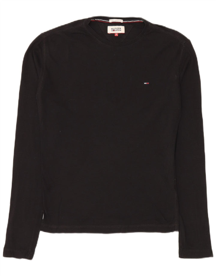 TOMMY HILFIGER Mens Top Long Sleeve Small Black Cotton