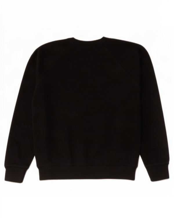 Levi's Donna Felpa Oversize Maglione UK 10 Piccolo Cotone Nero