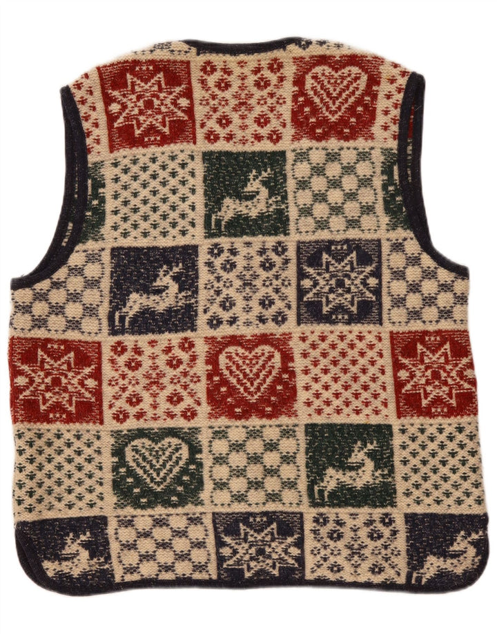 Giesswein Womens Cardigan Sweater EU 42 Large Multicoloured Geometric