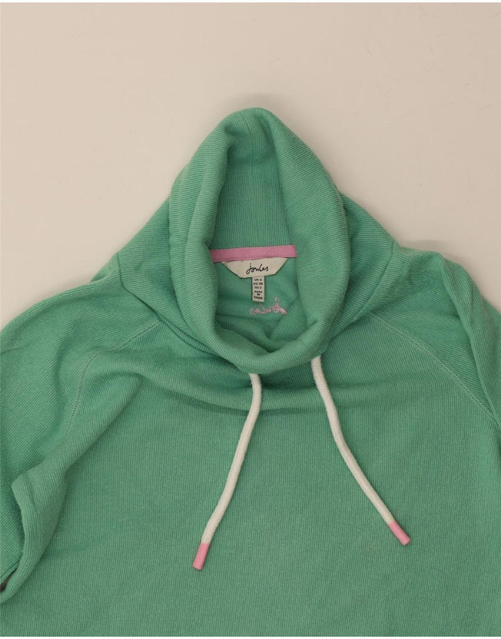 JOULES Womens Roll Neck Jumper Sweater UK 6 XS Green Cotton Vintage Joules and Second-Hand Joules from Messina Hembry 
