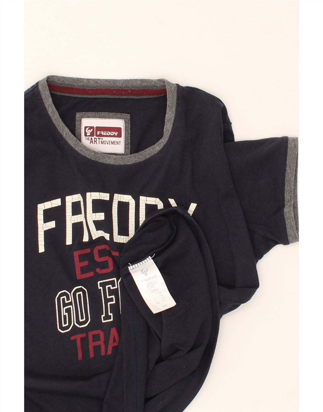 FREDDY Boys Graphic T-Shirt Top 11-12 Years  Navy Blue Vintage Freddy and Second-Hand Freddy from Messina Hembry 