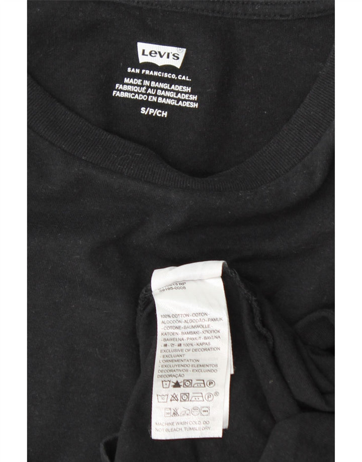 Levi's Womens Oversized T-Shirt Top UK 10 Small Black Cotton