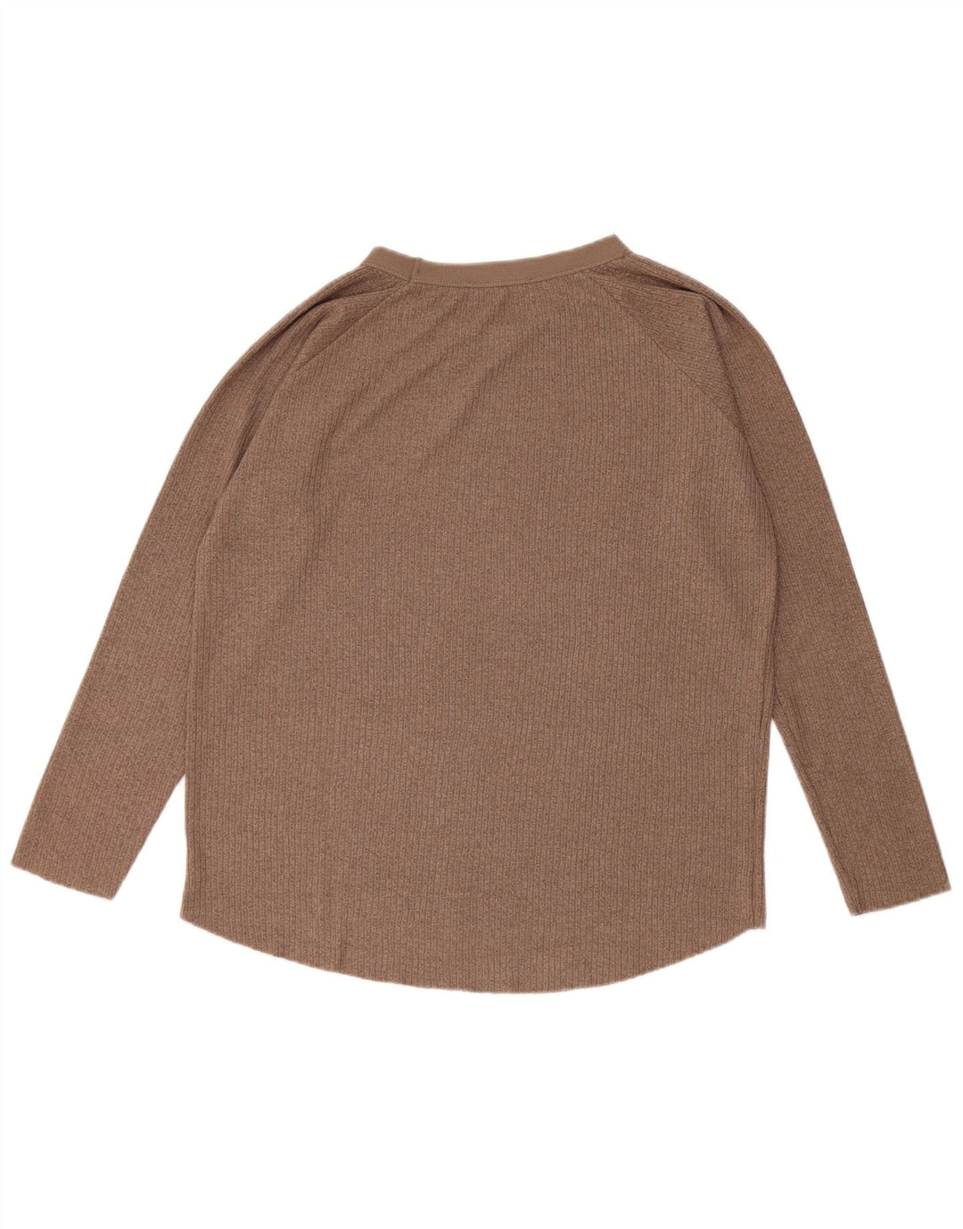 Zara Womens Oversized Top Long Sleeve UK 10 Small Brown