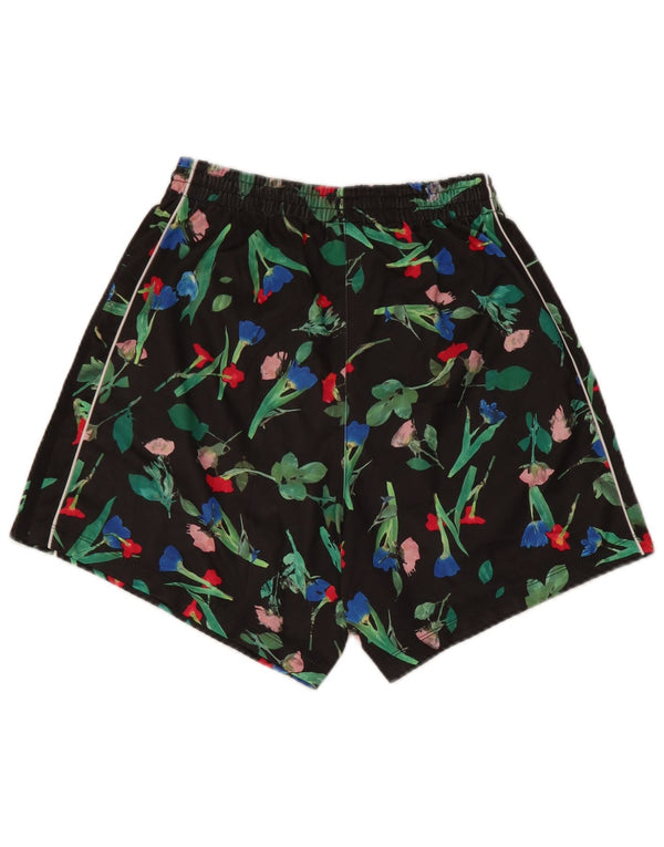 Adidas Dame Sports Shorts UK 8 Small Black Floral Polyester