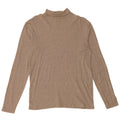J. CREW Dame Rullehalstrøje UK 14 Medium Beige Bomuld