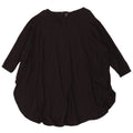 Cos Dame 3/4 ærmet Oversized Tunika Top UK 14 Medium Sort Viscose