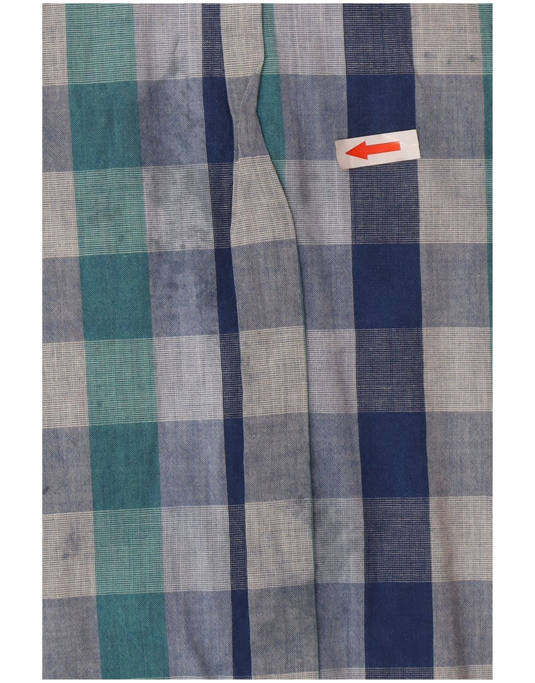 Ben Sherman Mens Short Sleeve Shirt Large Blue Check Cotton