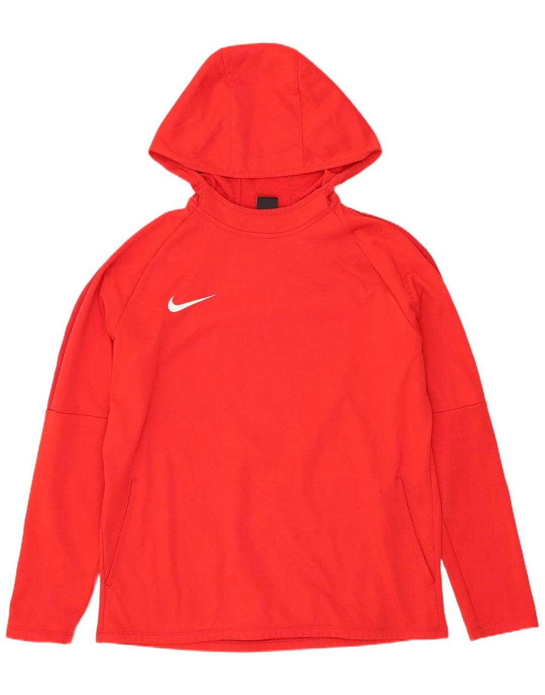 NIKE Mens Dri Fit Graphic Hoodie Jumper Large Red Polyester