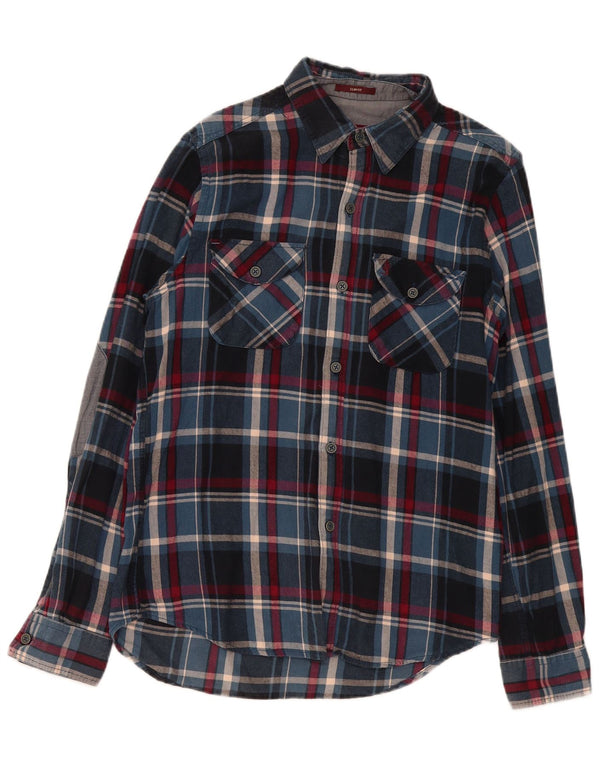 Ανδρικό φανελένιο πουκάμισο Marlboro Classics Slim Fit Medium Navy Blue Check