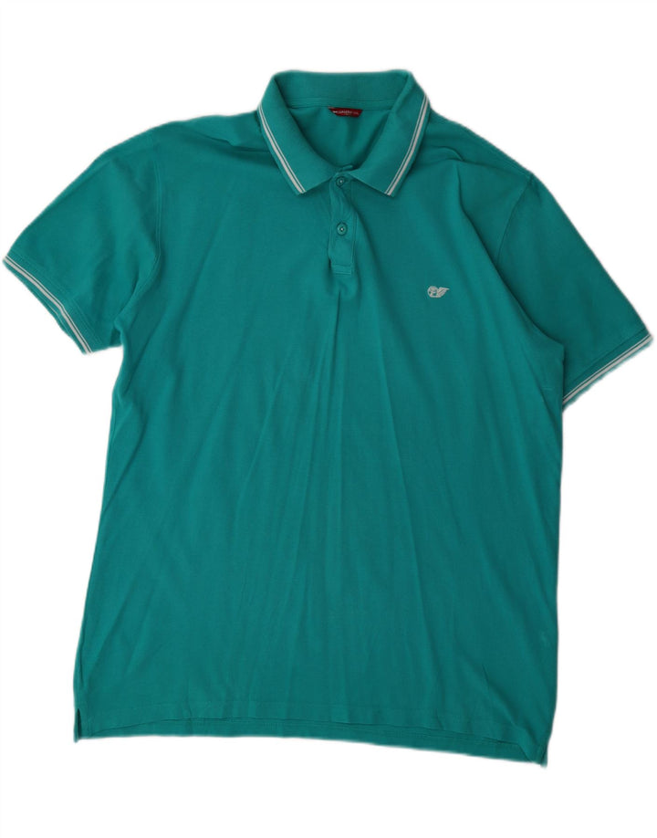 CARRERA Mens Polo Shirt 2XL Turquoise Cotton
