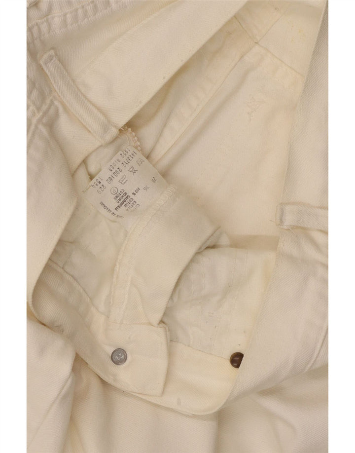 LEE Mens Tapered Jeans W29 L27 White Cotton