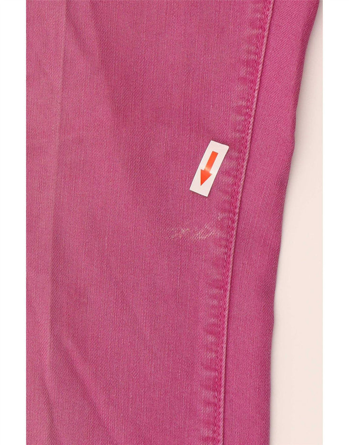 Trussardi Womens Straight Jeans W30 L30 Pink Cotton