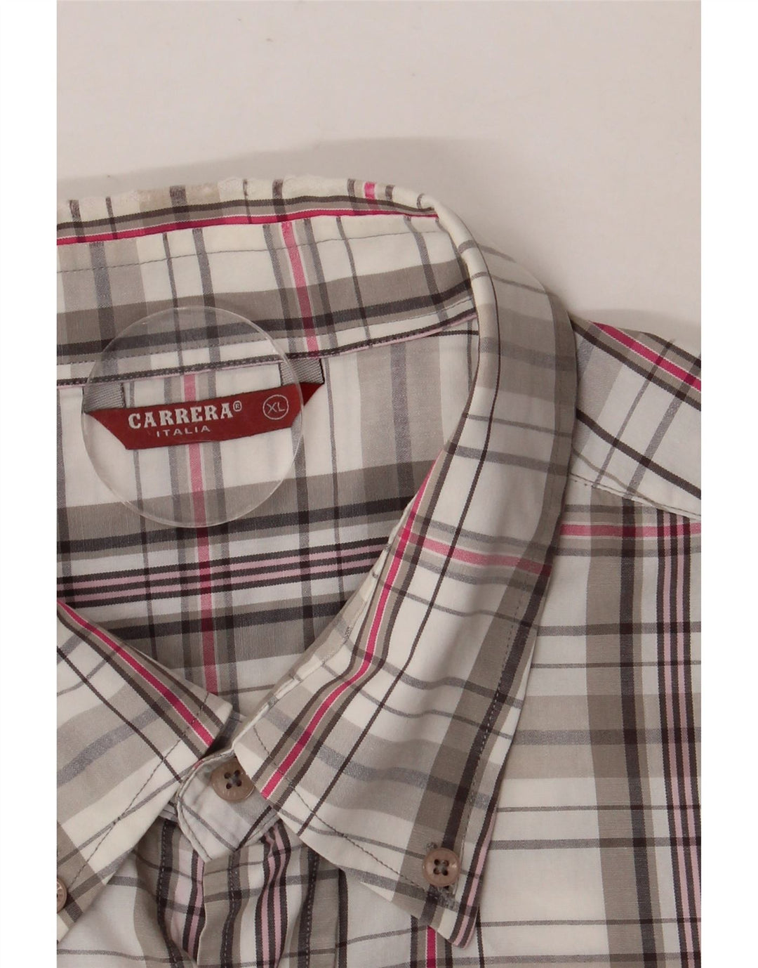CARRERA Mens Short Sleeve Shirt XL Multicoloured Check