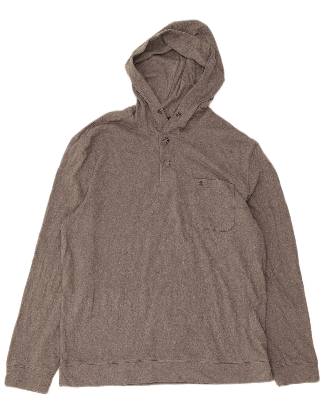 IZOD Mens Salt Water Hoodie Jumper Large Grey Polyester