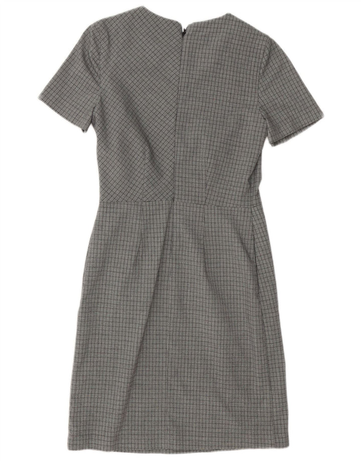 Next Womens Sheath Dress UK 6 XS Grey Houndstooth