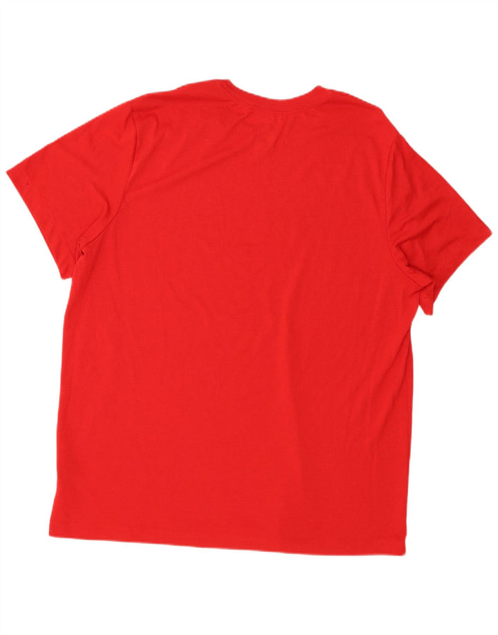 T-shirt grafica Nike Dri Fit da uomo XL rossa in poliestere