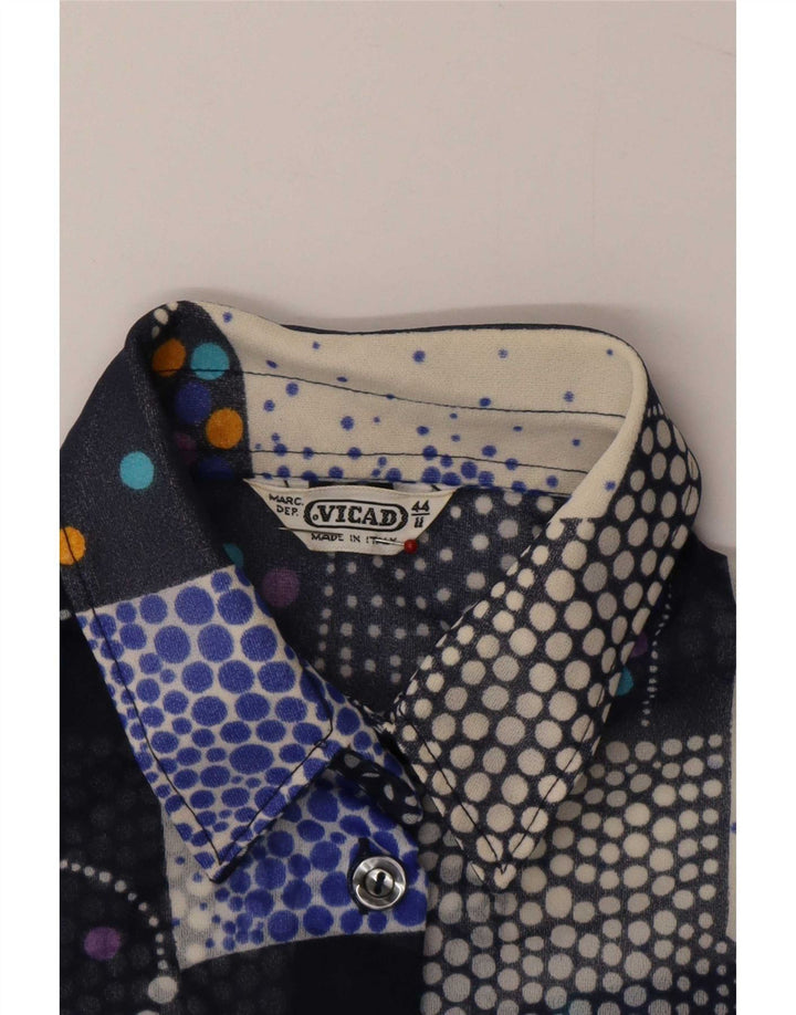 Vintage Womens Shirt Blouse IT 44 Medium Multicoloured Patchwork