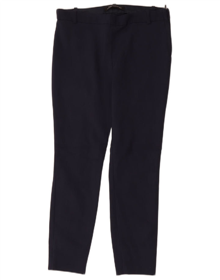 Zara Womens Slim Casual Trousers Medium W28 L26 Navy Blue