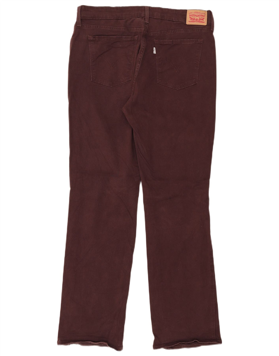 LEVI'S Dame 505 lige jeans W32 L32 rødbrun bomuld