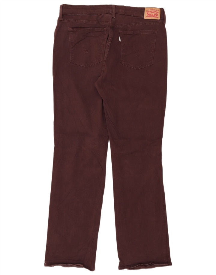LEVI'S Dame 505 lige jeans W32 L32 rødbrun bomuld