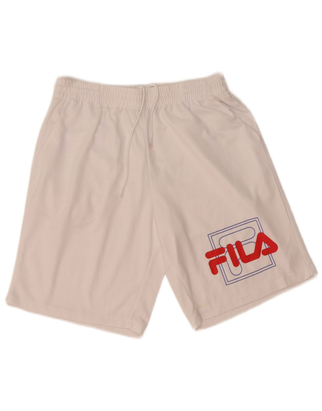 Fila Mens Graphic Sport Shorts XS  White Polyester