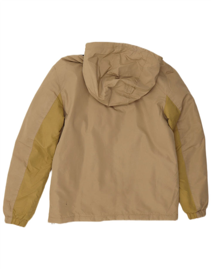 Jack & Jones Mens Graphic Windbreaker Jacket UK 36 Small Beige Colourblock