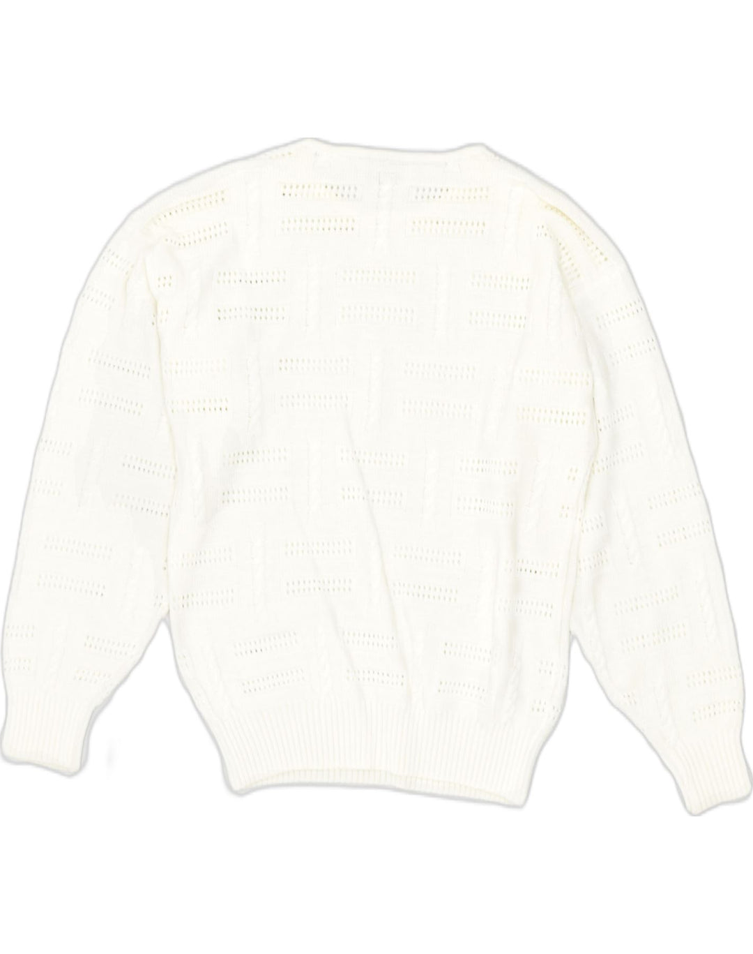 CARLA FERRONI Womens Crew Neck Jumper Sweater UK 16 Large Off White | Vintage CARLA FERRONI | Thrift | Second-Hand CARLA FERRONI | Used Clothing | Messina Hembry 
