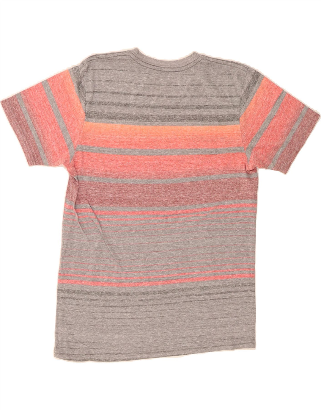 HURLEY Womens T-Shirt Top UK 12 Medium Grey Striped Polyester Vintage Hurley and Second-Hand Hurley from Messina Hembry 