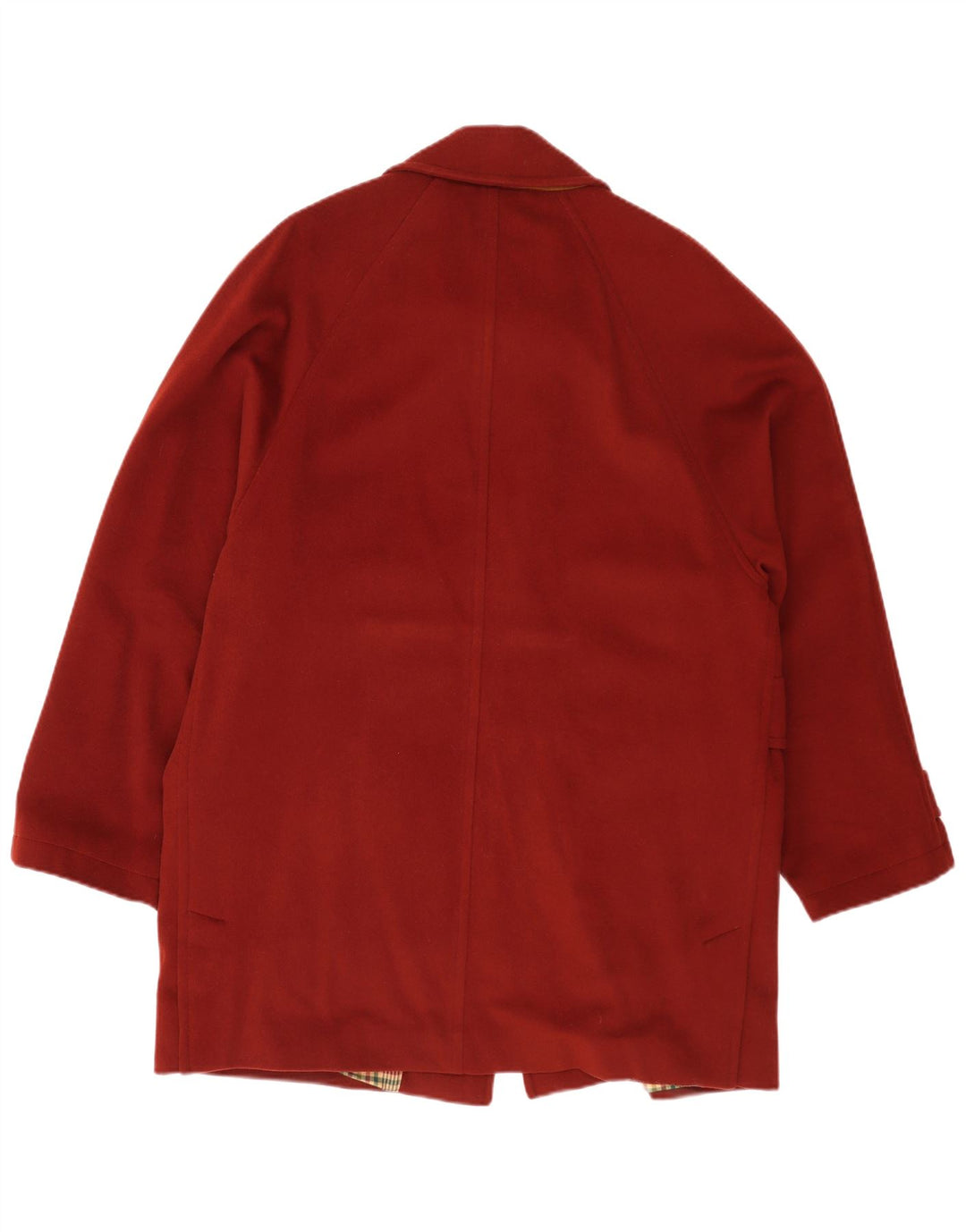 Trussardi Mens Overcoat IT 48 Medium Maroon Virgin Wool