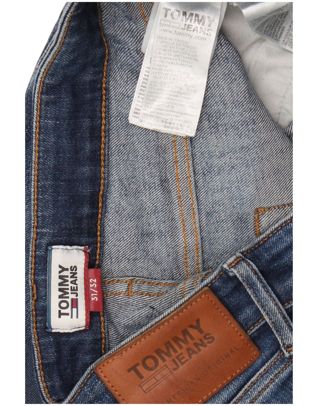 Tommy Hilfiger Mens Slim Jeans W31 L32 Blue Cotton