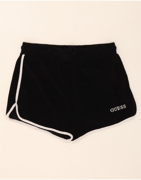 Guess Womens Sport Shorts UK 14 Large Black Cotton