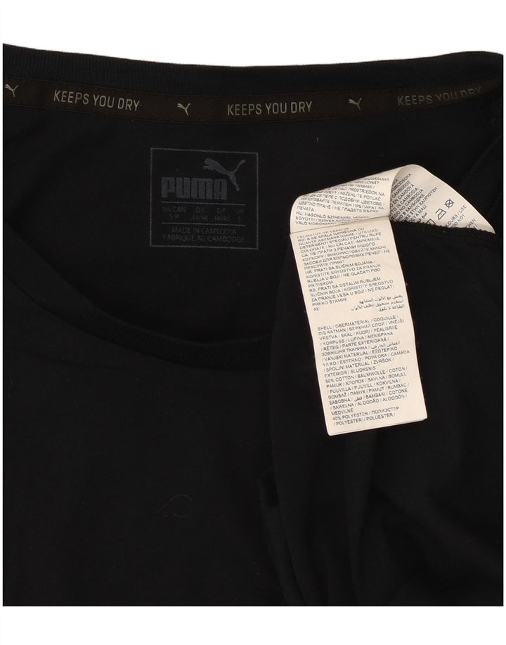 Puma Herren T-Shirt Top Small Schwarz Baumwolle