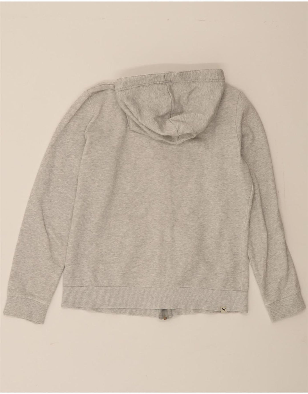 PUMA Womens Graphic Zip Hoodie Sweater UK 12 Medium Grey Vintage Puma and Second-Hand Puma from Messina Hembry 