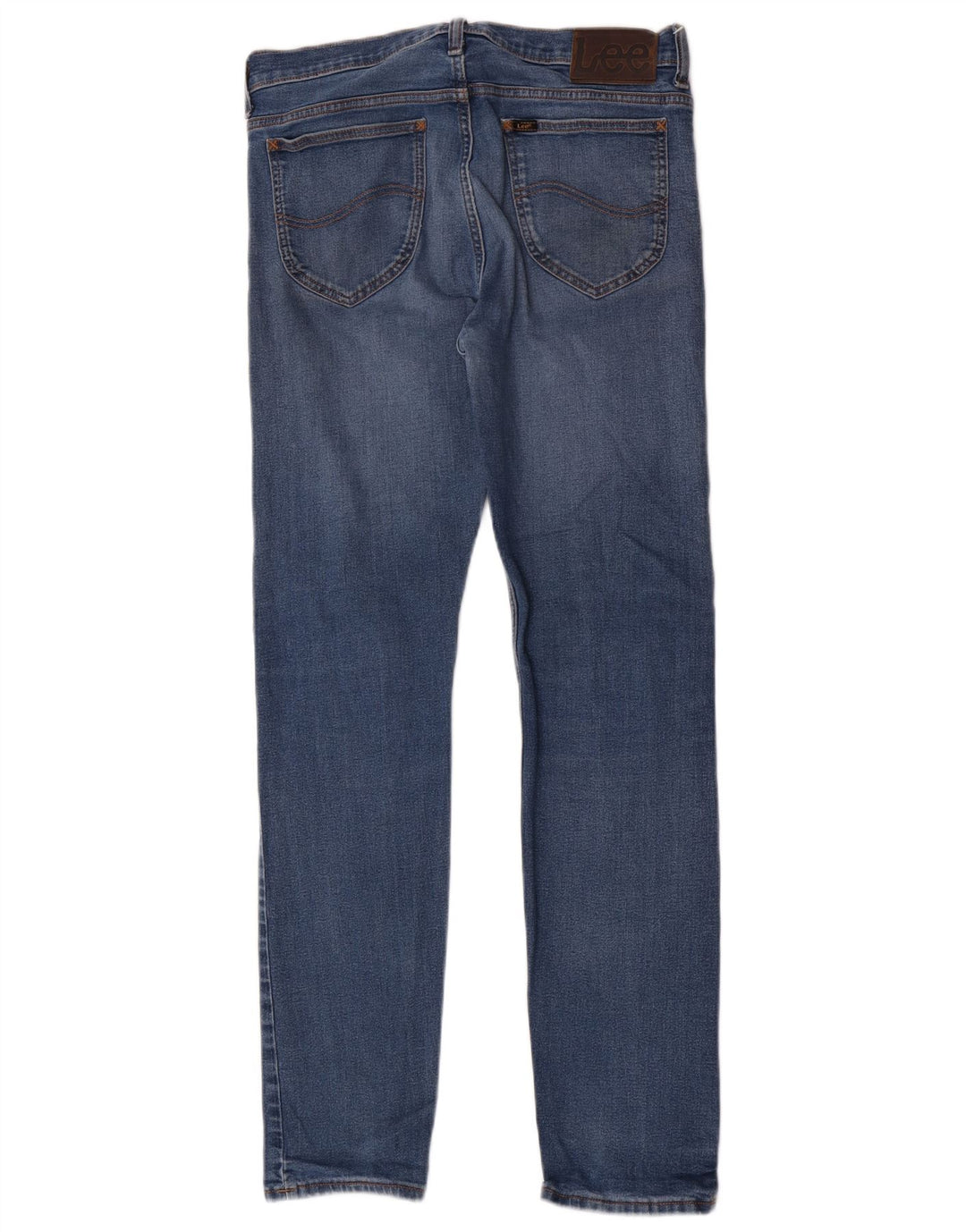 Lee Jean Slim Rider Distressed Homme W32 L31 Bleu Coton