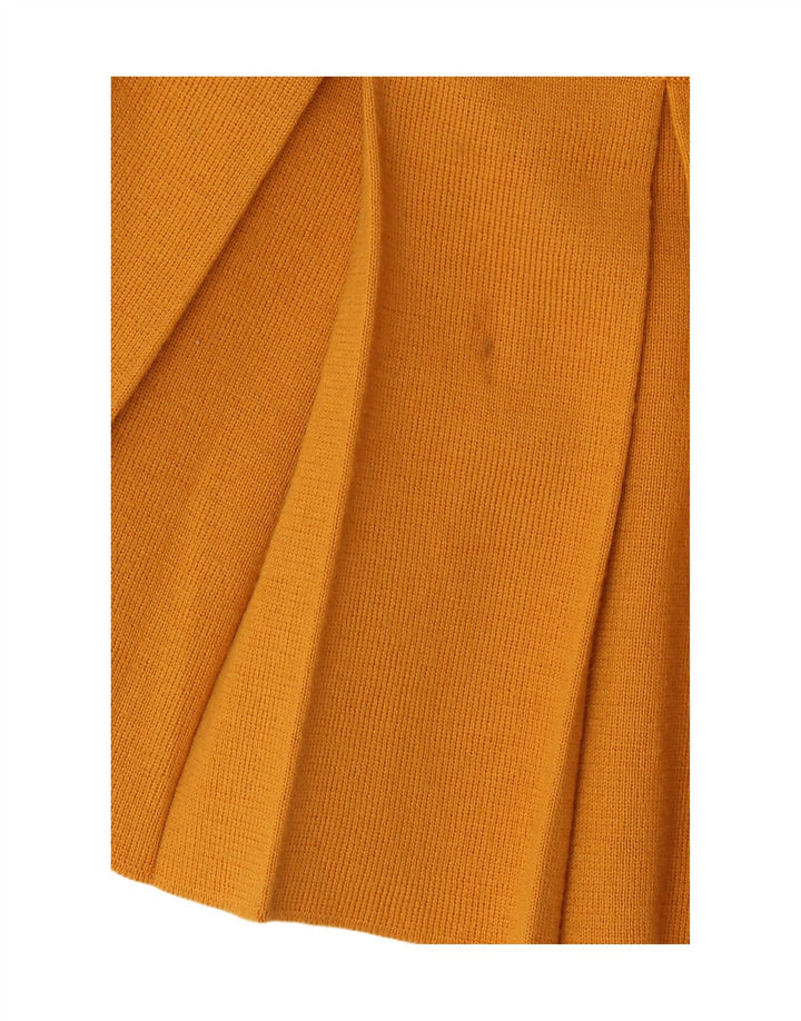 BELFE & BELFE Womens Pleated Mini Skirt IT 42 Medium W25  Yellow Wool