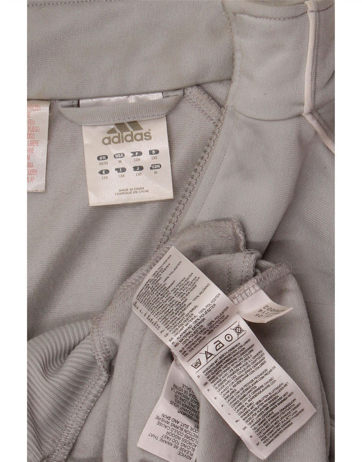 Adidas Jungen 11-12 Jahre Graues Colourblock-Polyester
